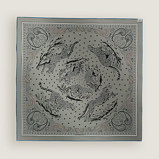 カレ ダブルフェイス90 《チーター・バンダナ》 - グリーン